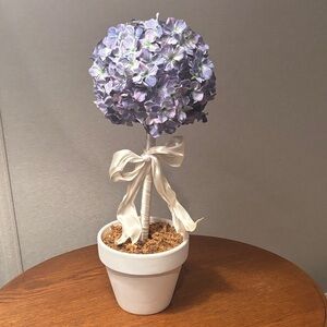 Lavender Floral Topiary in White Pot
